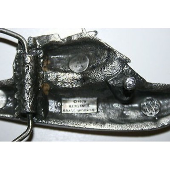 Vintage Yacht Cabin Cruiser BOAT Maritime Seafaring Marine Bergamot Belt Buckle - Picture 4 of 5